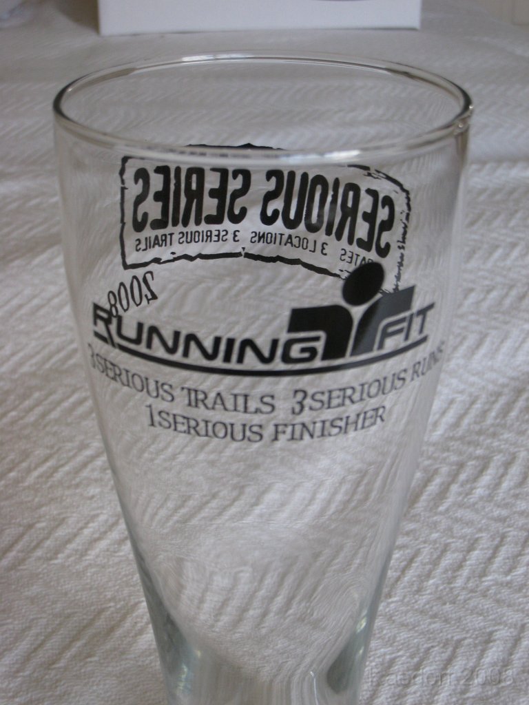 The Legend 5M 2008-08 0326.jpg - For those people that ran all three races in the serious series a beer mug was waiting at the end of the race. Until next years running of the Serious Series and "The Legend", that's all.